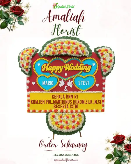 Papan Bunga Pernikahan Parseh